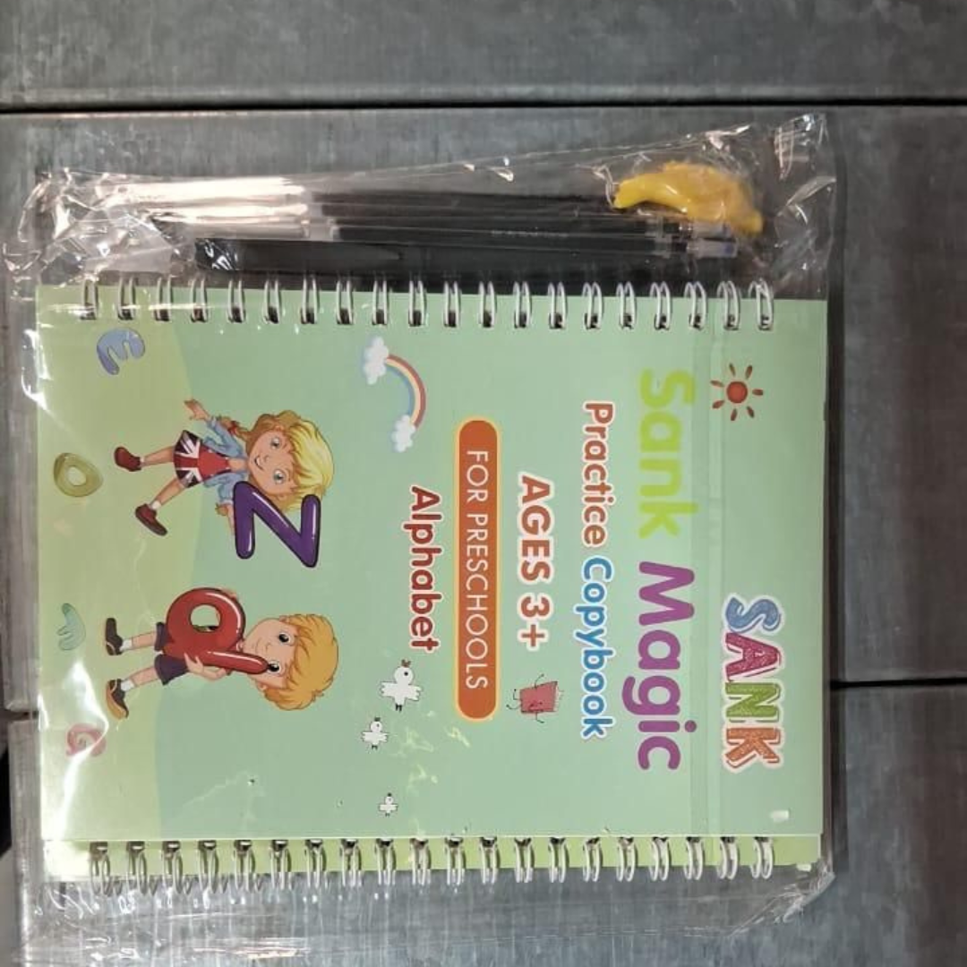 Reusable Handwriting Practice Book 4 BOOKS ,1 PEN, 1 GRIP, 10 REFILL