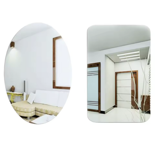 Combo of Oval Shape & Square Shape Mirror (Pack of 2)