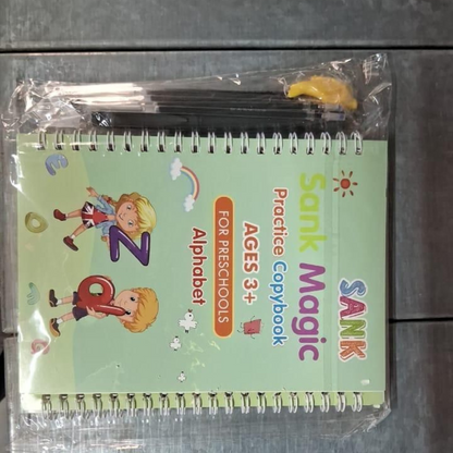 Reusable Handwriting Practice Book 4 BOOKS ,1 PEN, 1 GRIP, 10 REFILL