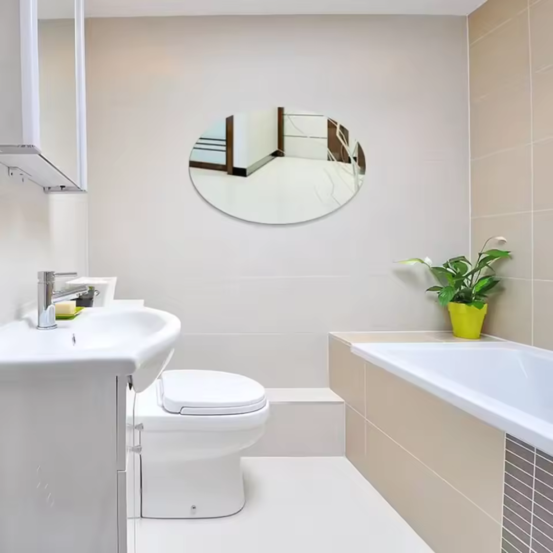 Combo of Oval Shape & Square Shape Mirror (Pack of 2)