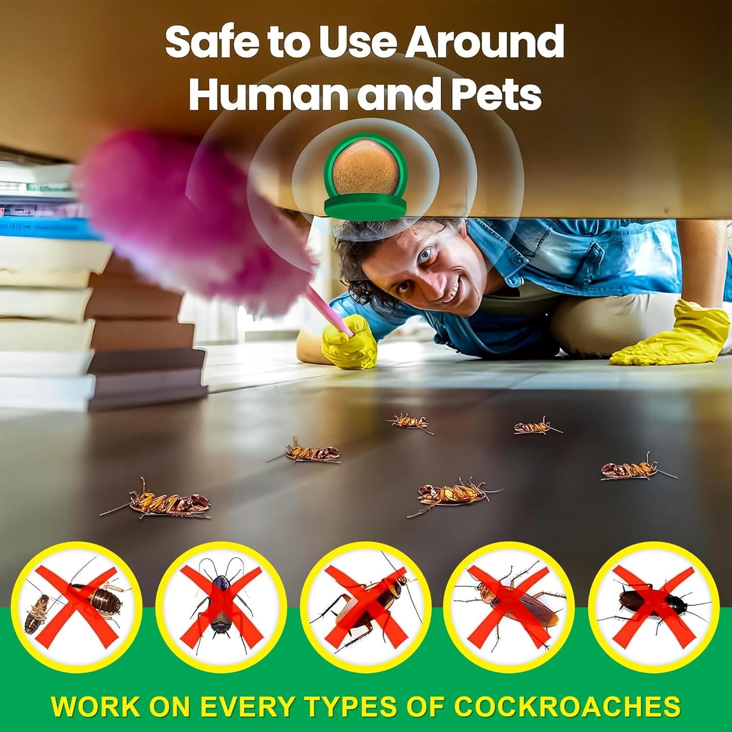 Star-Rate Natural Eco-Friendly Cockroach Killer Gel Trap (Pack of 24 Tablets)
